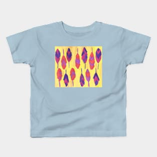 Boho Bold Feather Print Kids T-Shirt